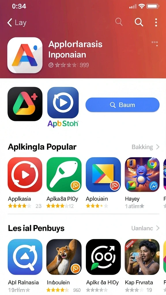 Tampilan awal permainan yang menarik dan ramah pengguna.