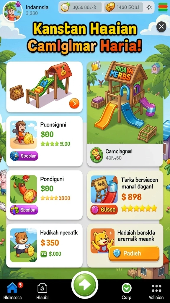 Fitur sosial untuk berinteraksi dengan pemain lain.
