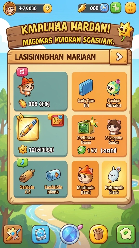 Karakter-karakter unik yang siap diambil dalam permainan.