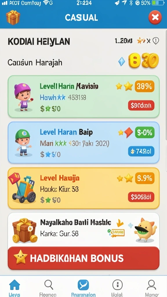 Pembaruan game yang rutin dan menarik.