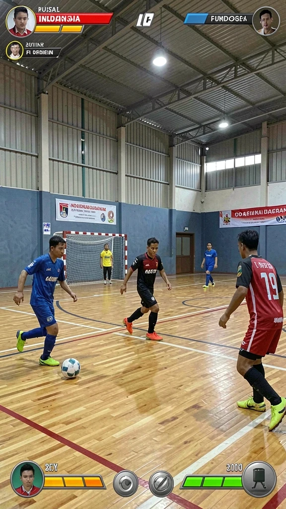 Tampilan karakter utama dalam pertempuran.