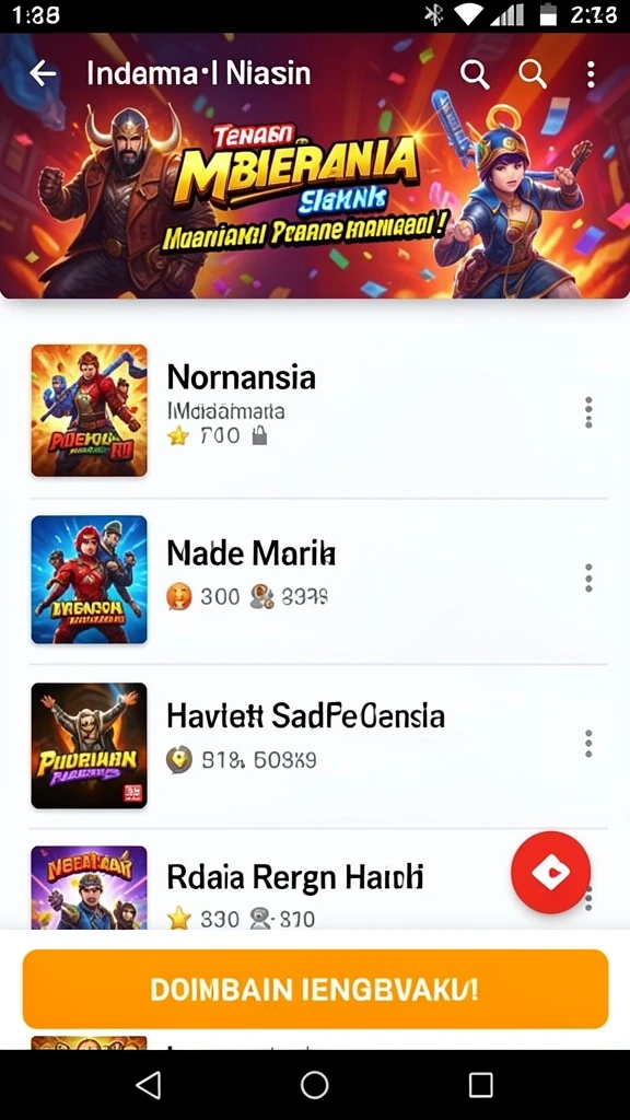 Beragam tema permainan yang menarik.
