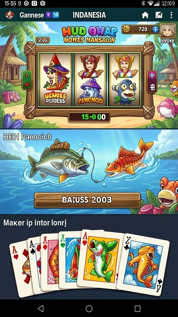 Screenshot menunjukkan pertarungan epik melawan monster.